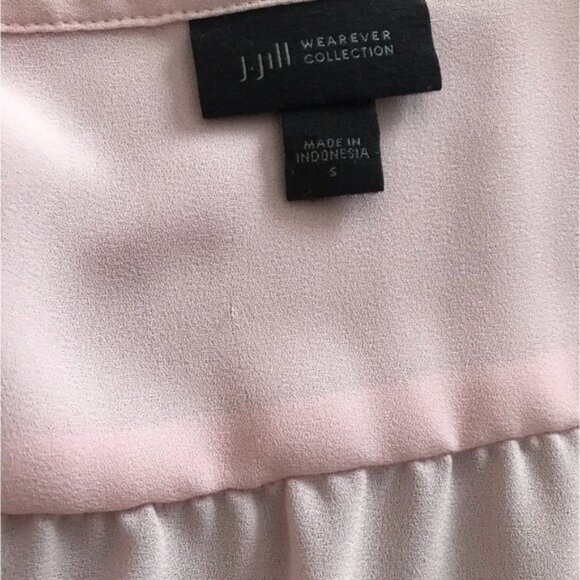 J. Jill Wearever Collection Pink Blouse Top Draped Front sz Small to Medium - Picture 7 of 14